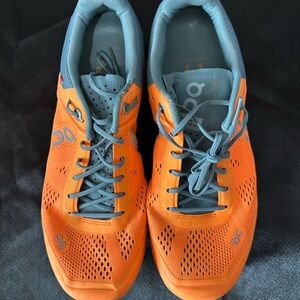 On Running Men's Orange and Gray Athletic Shoes